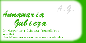 annamaria gubicza business card